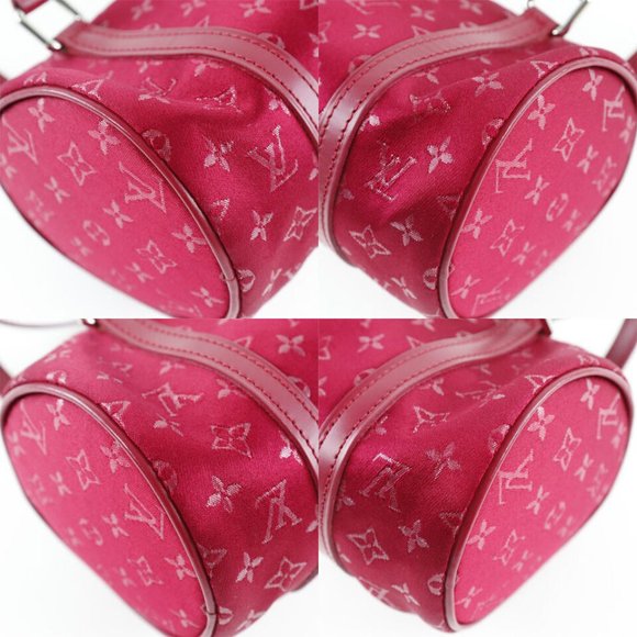 LOUIS VUITTON Little papillon Handbag Red Monogram satin Women - Picture 9 of 9